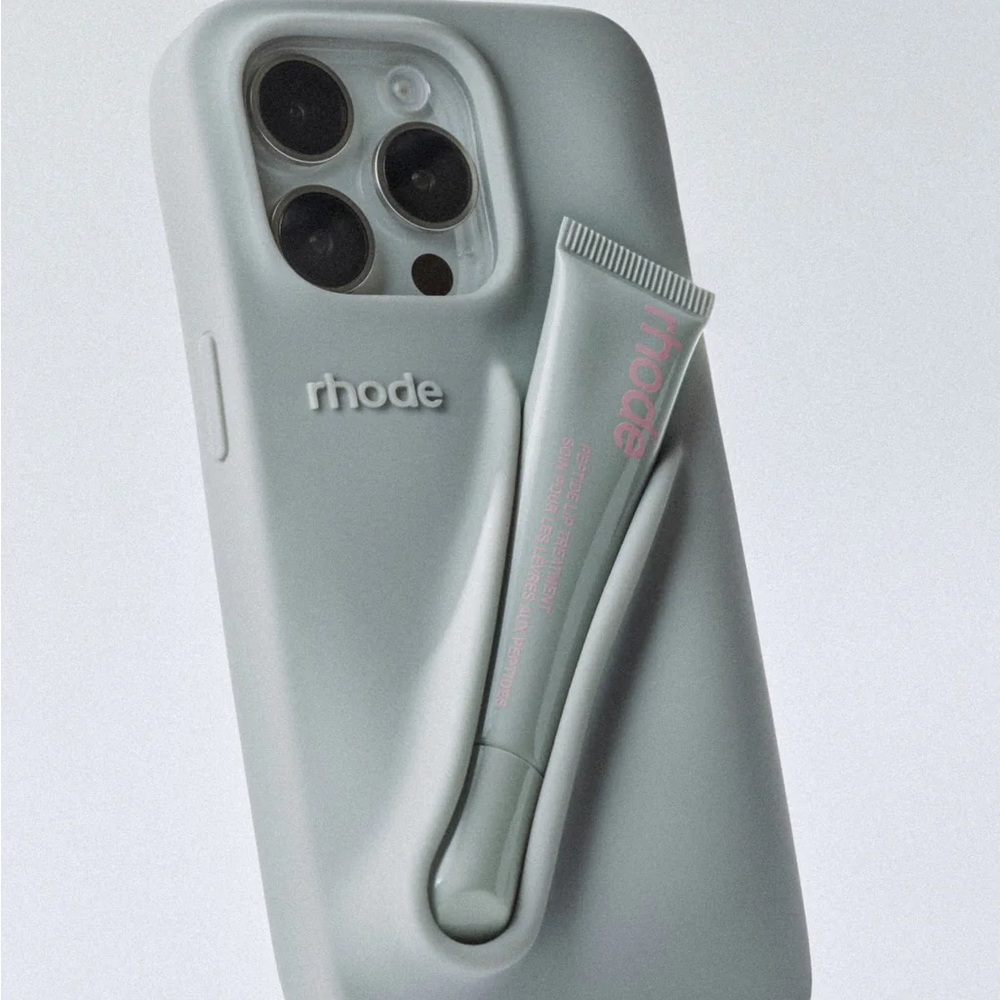 Rhode iPhone 14 Pro Max Case in Gray for Lip Peptide Treatment